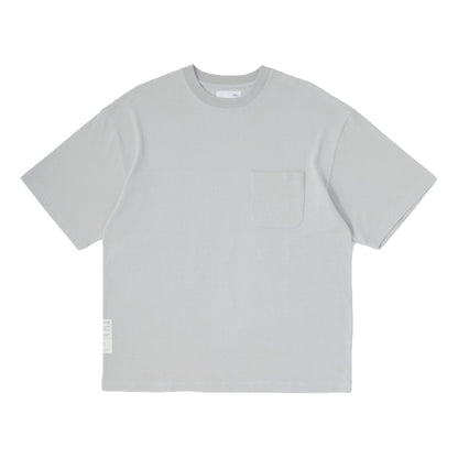 MADNESS OVERSIZE ESSENTIAL PIQUE POCKET TEE-LIGHT GREY