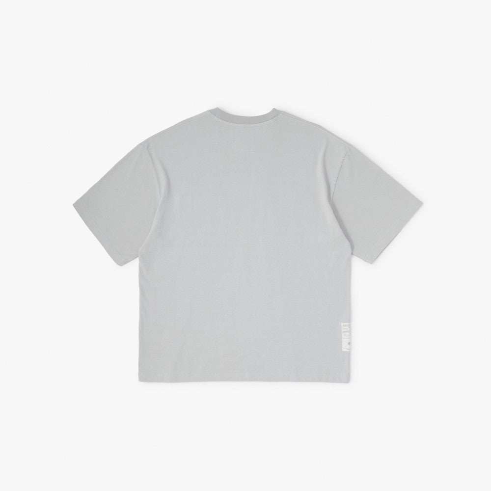 MADNESS OVERSIZE ESSENTIAL PIQUE POCKET TEE-LIGHT GREY