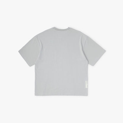 MADNESS OVERSIZE ESSENTIAL PIQUE POCKET TEE-LIGHT GREY