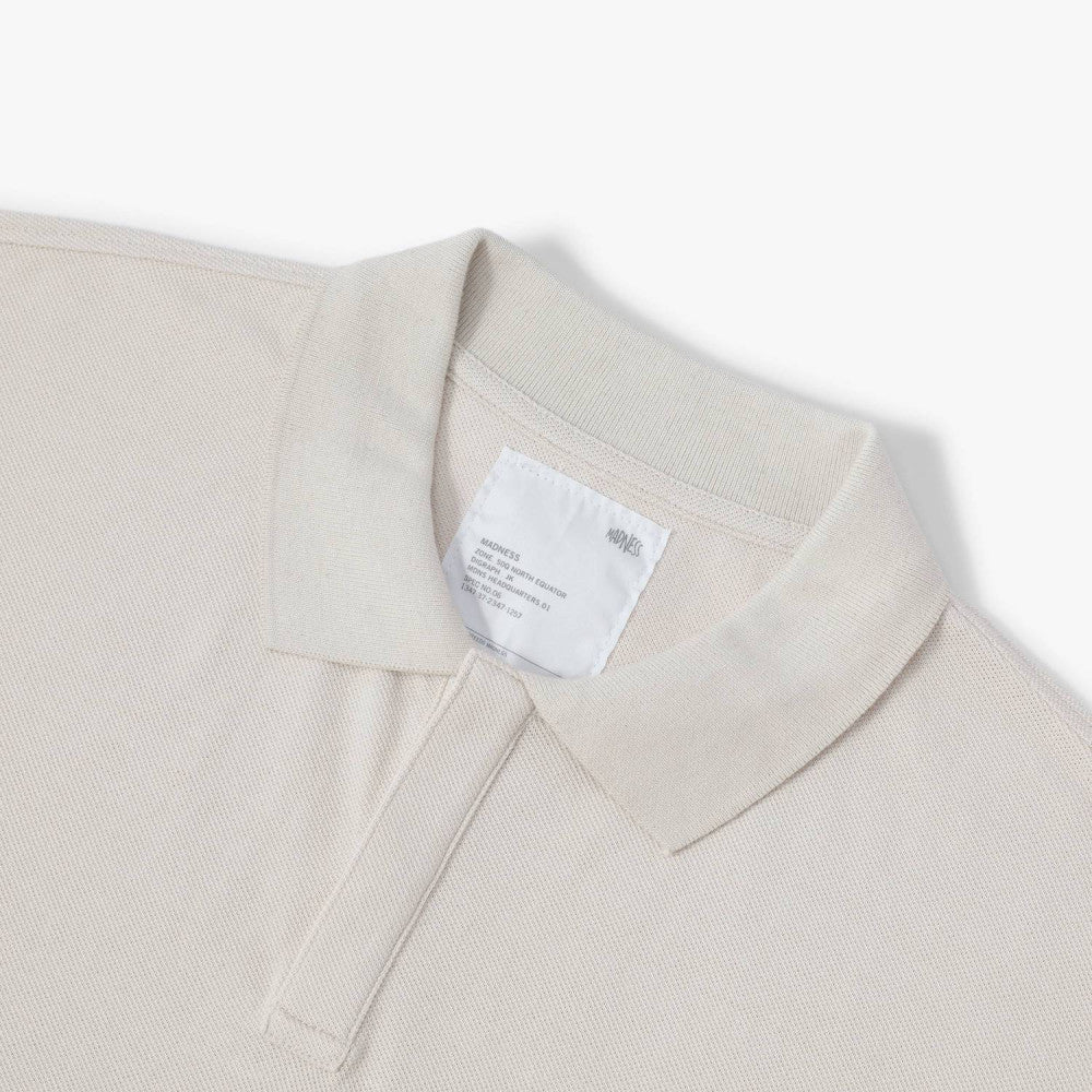 MADNESS OVERSIZE ESSENTIAL PIQUE POLO-CREAM