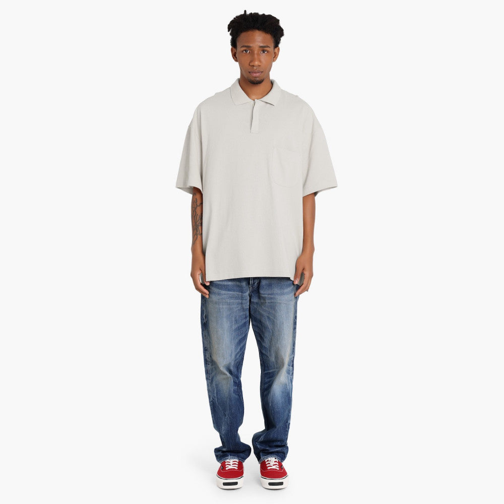 MADNESS OVERSIZE ESSENTIAL PIQUE POLO-CREAM