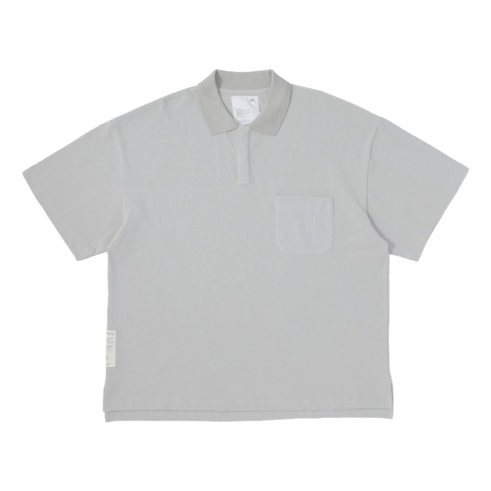 MADNESS OVERSIZE ESSENTIAL PIQUE POLO-LIGHT GREY