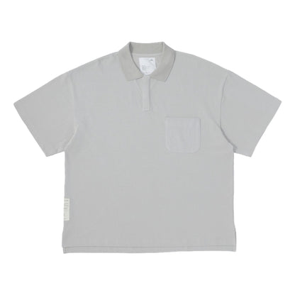 MADNESS OVERSIZE ESSENTIAL PIQUE POLO-LIGHT GREY
