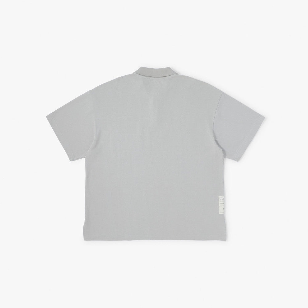 MADNESS OVERSIZE ESSENTIAL PIQUE POLO-LIGHT GREY