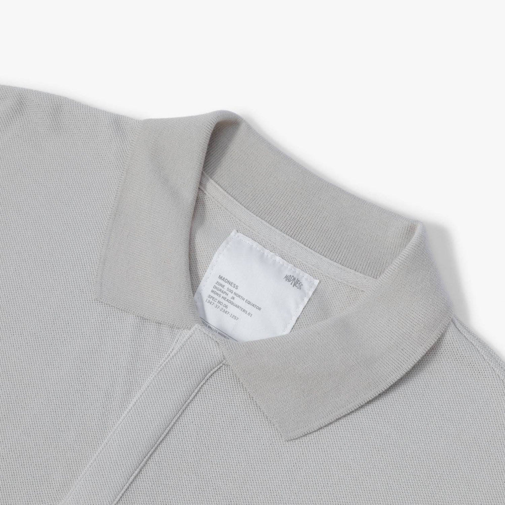 MADNESS OVERSIZE ESSENTIAL PIQUE POLO-LIGHT GREY