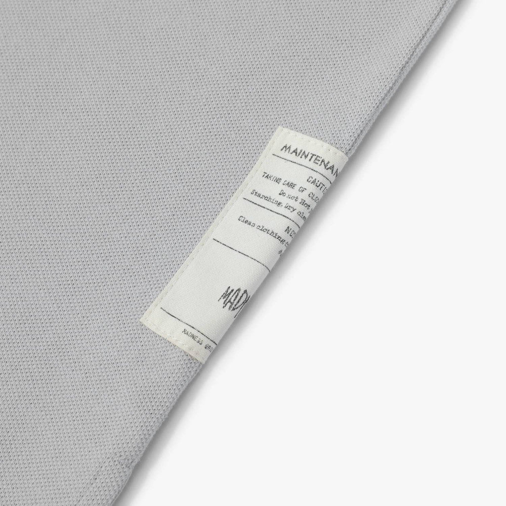 MADNESS OVERSIZE ESSENTIAL PIQUE POLO-LIGHT GREY