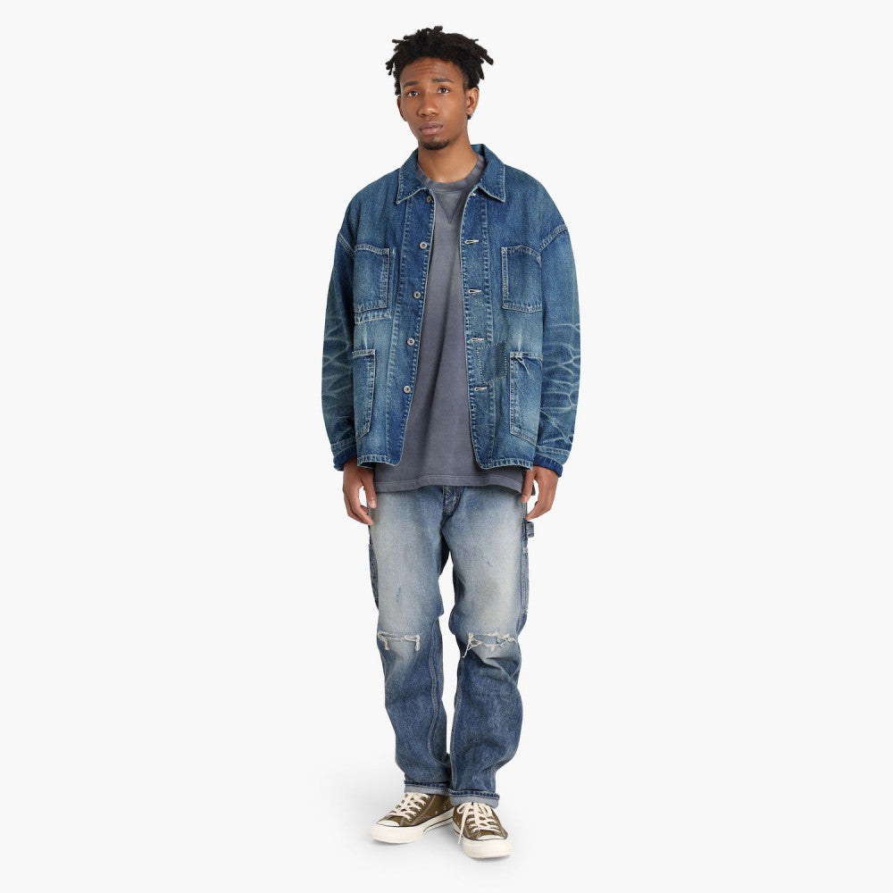 MADNESS PATCHED WORKER DENIM JACKET (MADE IN JAPAN)-INDIGO