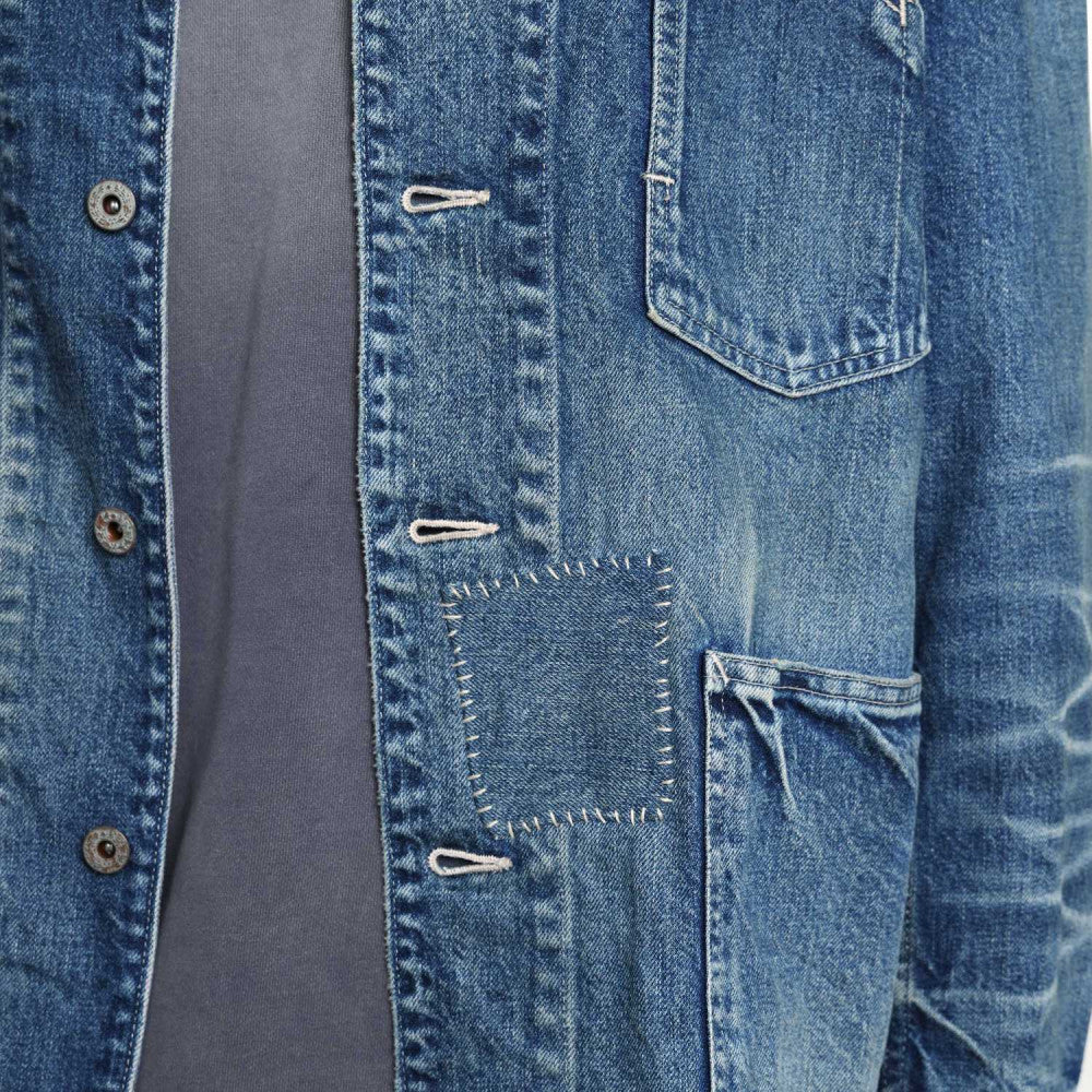 MADNESS PATCHED WORKER DENIM JACKET (MADE IN JAPAN)-INDIGO