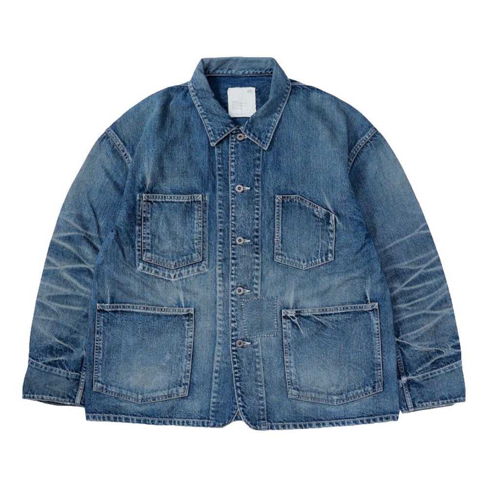 MADNESS PATCHED WORKER DENIM JACKET (MADE IN JAPAN)-INDIGO