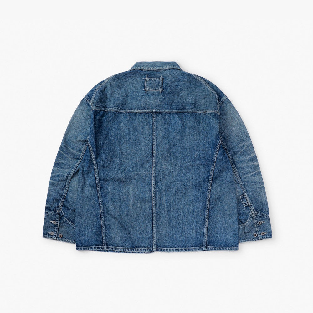 MADNESS PATCHED WORKER DENIM JACKET (MADE IN JAPAN)-INDIGO