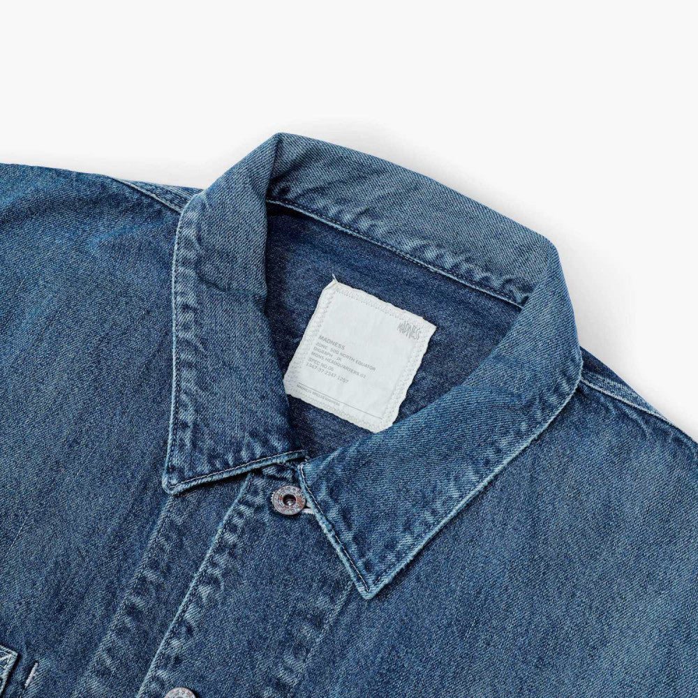 MADNESS PATCHED WORKER DENIM JACKET (MADE IN JAPAN)-INDIGO