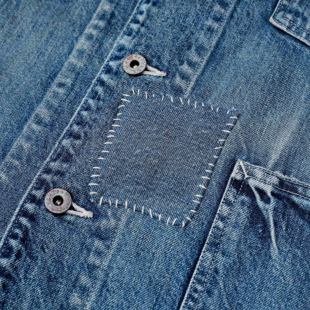 MADNESS PATCHED WORKER DENIM JACKET (MADE IN JAPAN)-INDIGO