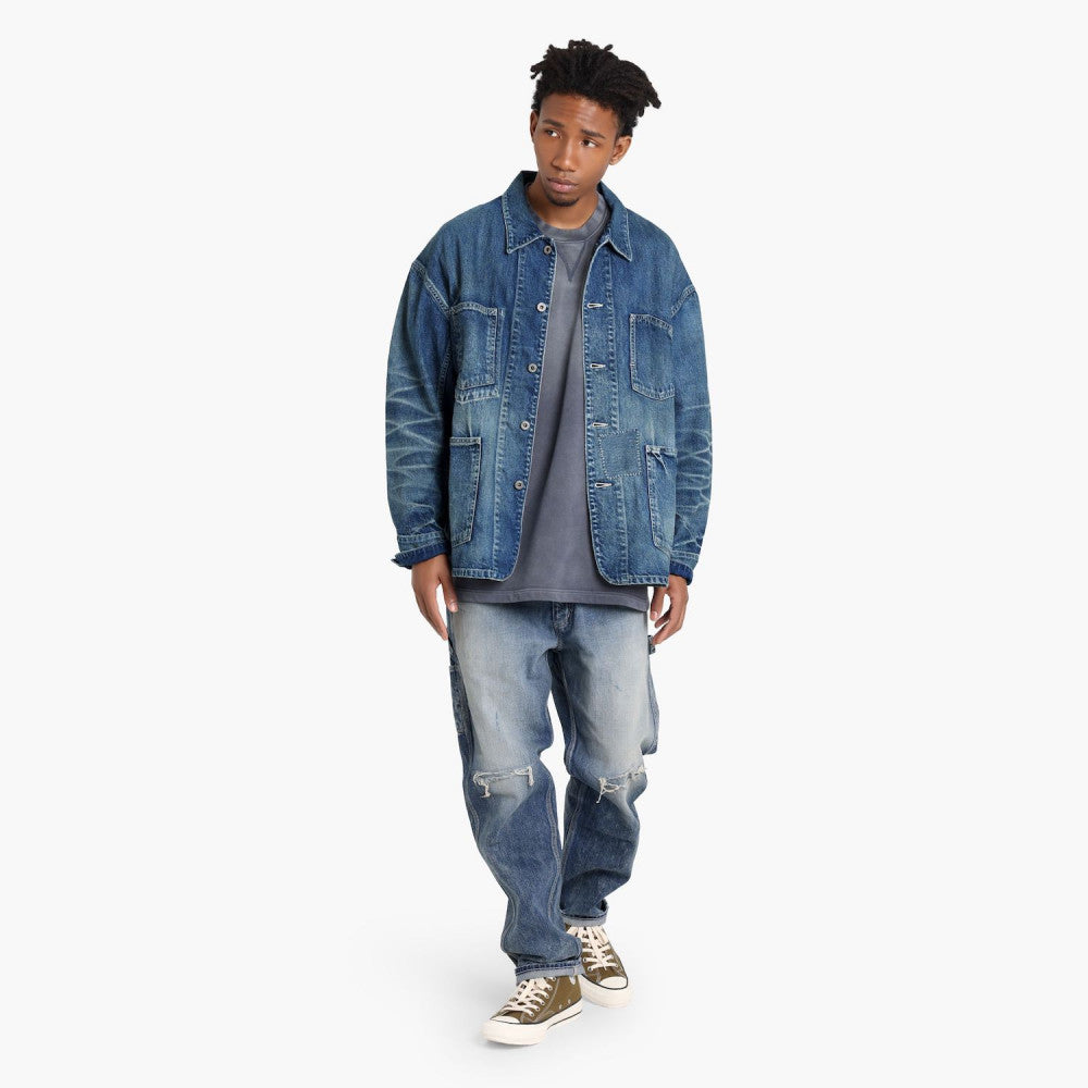 MADNESS PATCHED WORKER DENIM JACKET (MADE IN JAPAN)-INDIGO