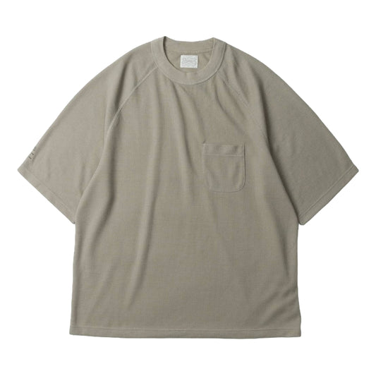 MADNESS POCKET WAFFLE T-SHIRT RAGLAN-SAND BEIGE