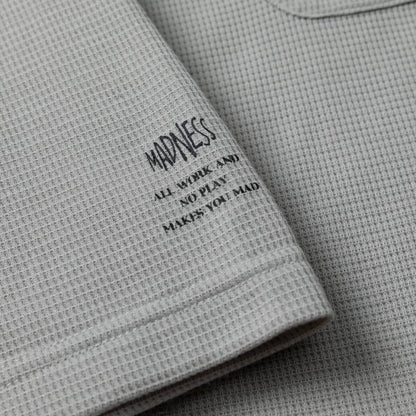MADNESS POCKET WAFFLE T-SHIRT RAGLAN-GREY