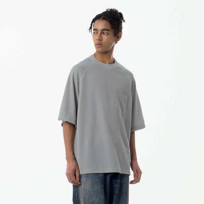 MADNESS POCKET WAFFLE T-SHIRT RAGLAN-GREY