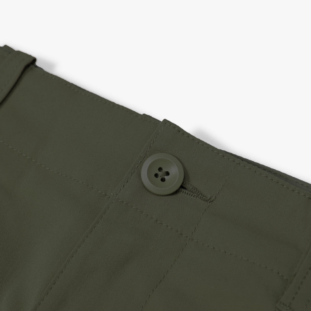 MADNESS POLYESTER CHINO SHORTS-OLIVE