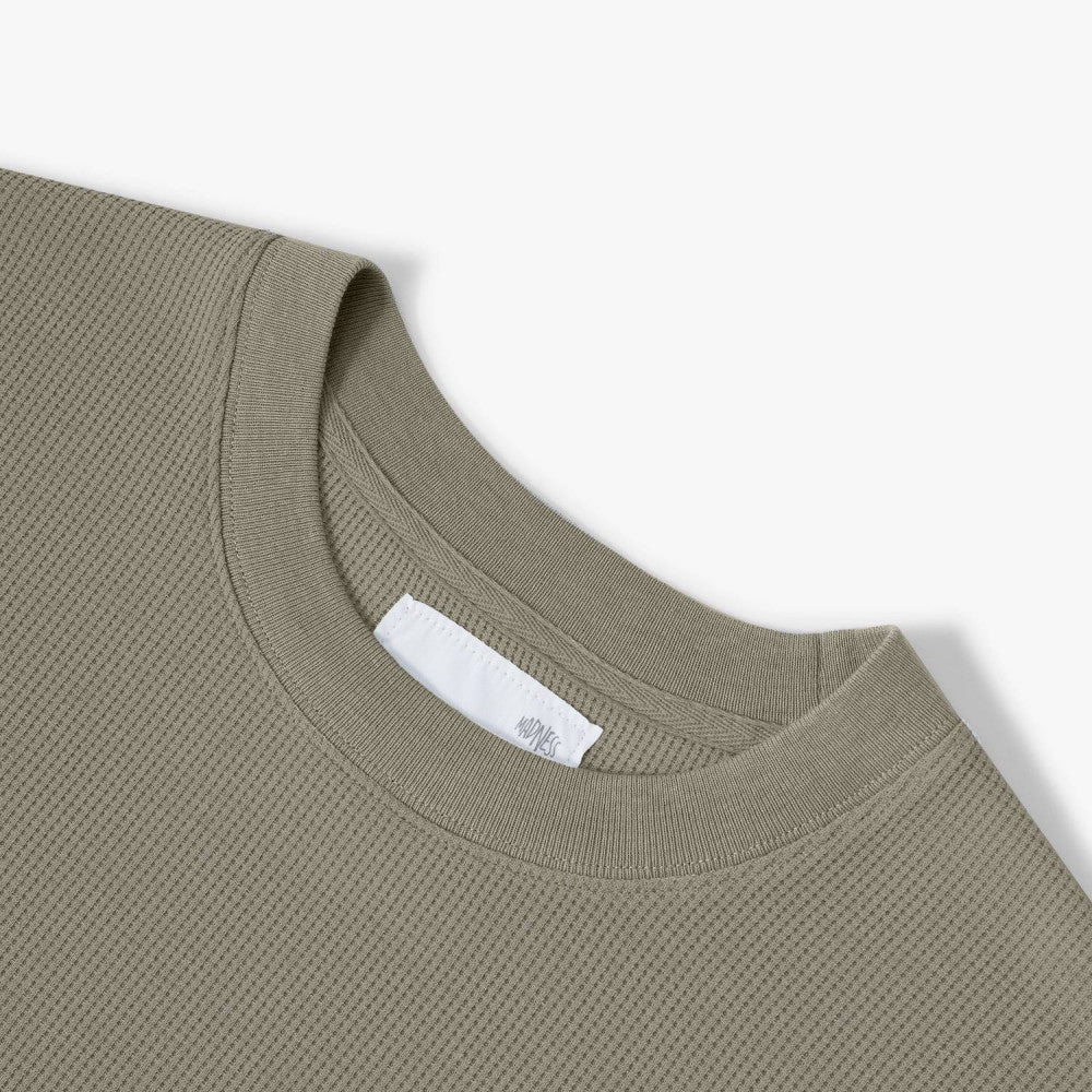 MADNESS POLY KNITTED TEE (FABRIC BY JAPAN)-BEIGE