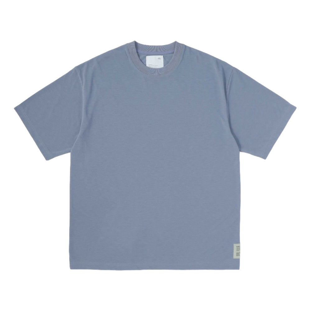 MADNESS POLY KNITTED TEE (FABRIC BY JAPAN)-DUST BLUE