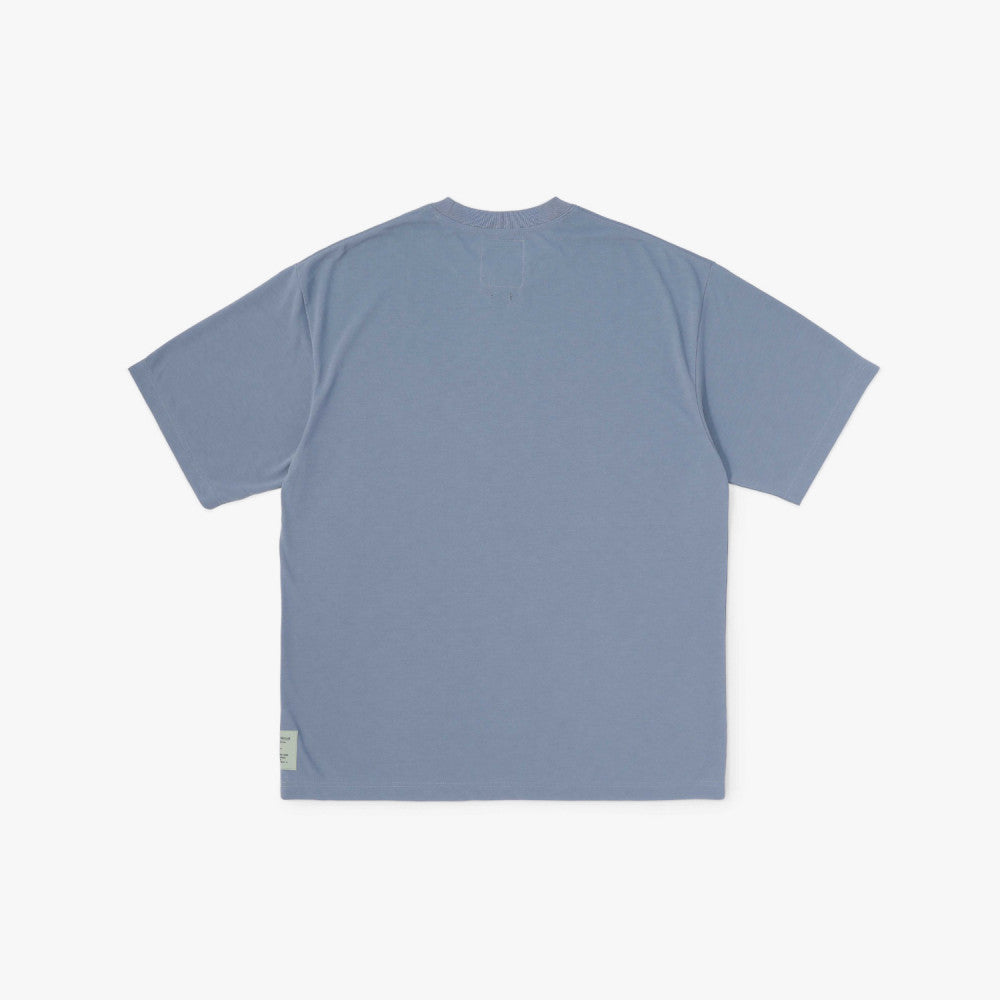 MADNESS POLY KNITTED TEE (FABRIC BY JAPAN)-DUST BLUE