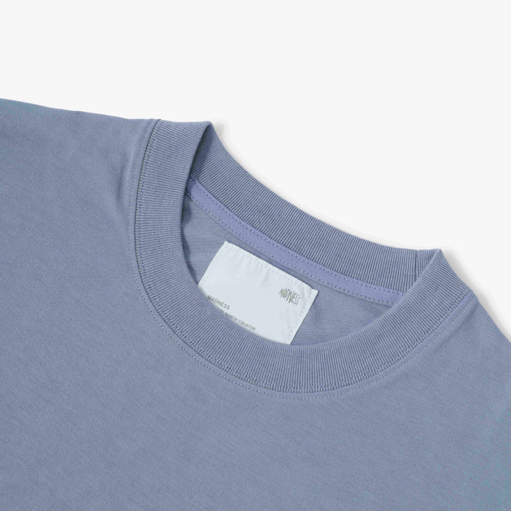 MADNESS POLY KNITTED TEE (FABRIC BY JAPAN)-DUST BLUE
