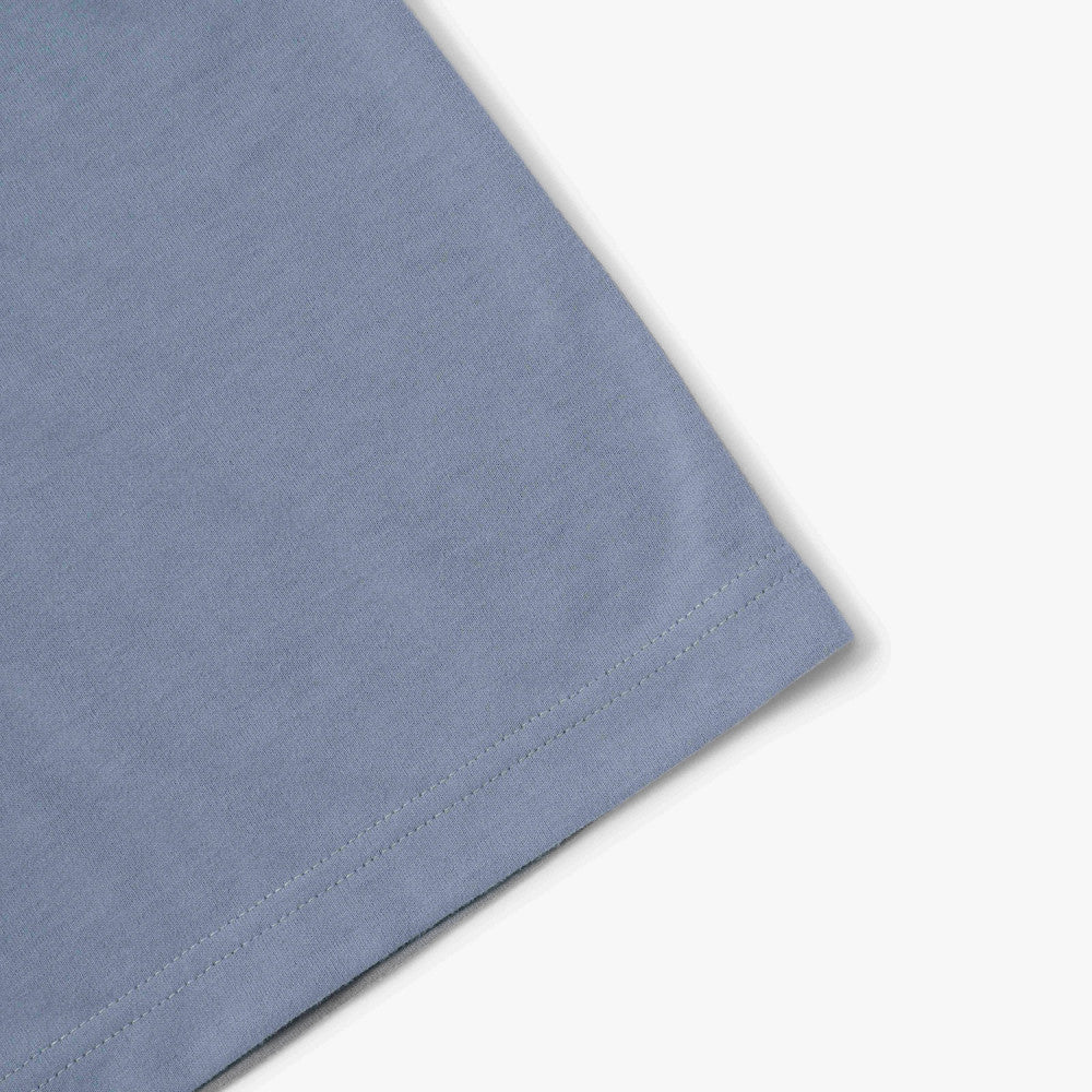 MADNESS POLY KNITTED TEE (FABRIC BY JAPAN)-DUST BLUE