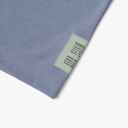 MADNESS POLY KNITTED TEE (FABRIC BY JAPAN)-DUST BLUE