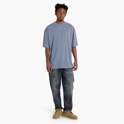 MADNESS POLY KNITTED TEE (FABRIC BY JAPAN)-DUST BLUE