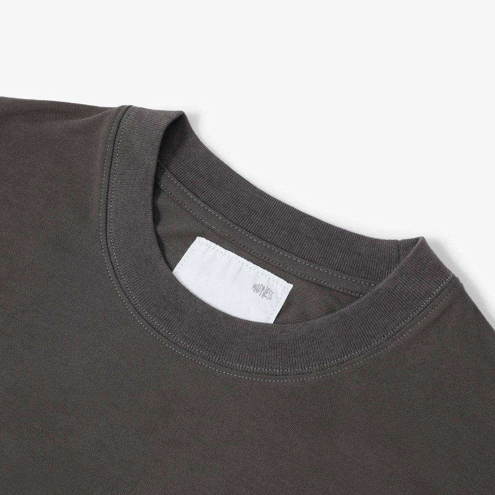 MADNESS POLY KNITTED TEE (FABRIC BY JAPAN)-CHARCOAL