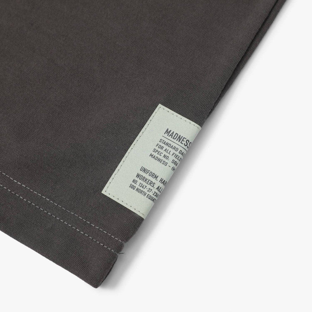 MADNESS POLY KNITTED TEE (FABRIC BY JAPAN)-CHARCOAL