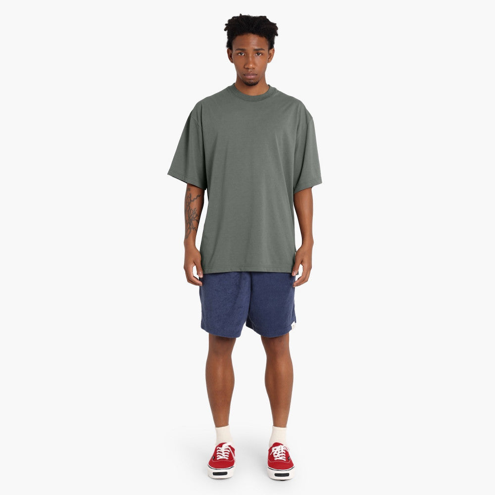 MADNESS POLY KNITTED TEE (FABRIC BY JAPAN)-ARMY GREEN