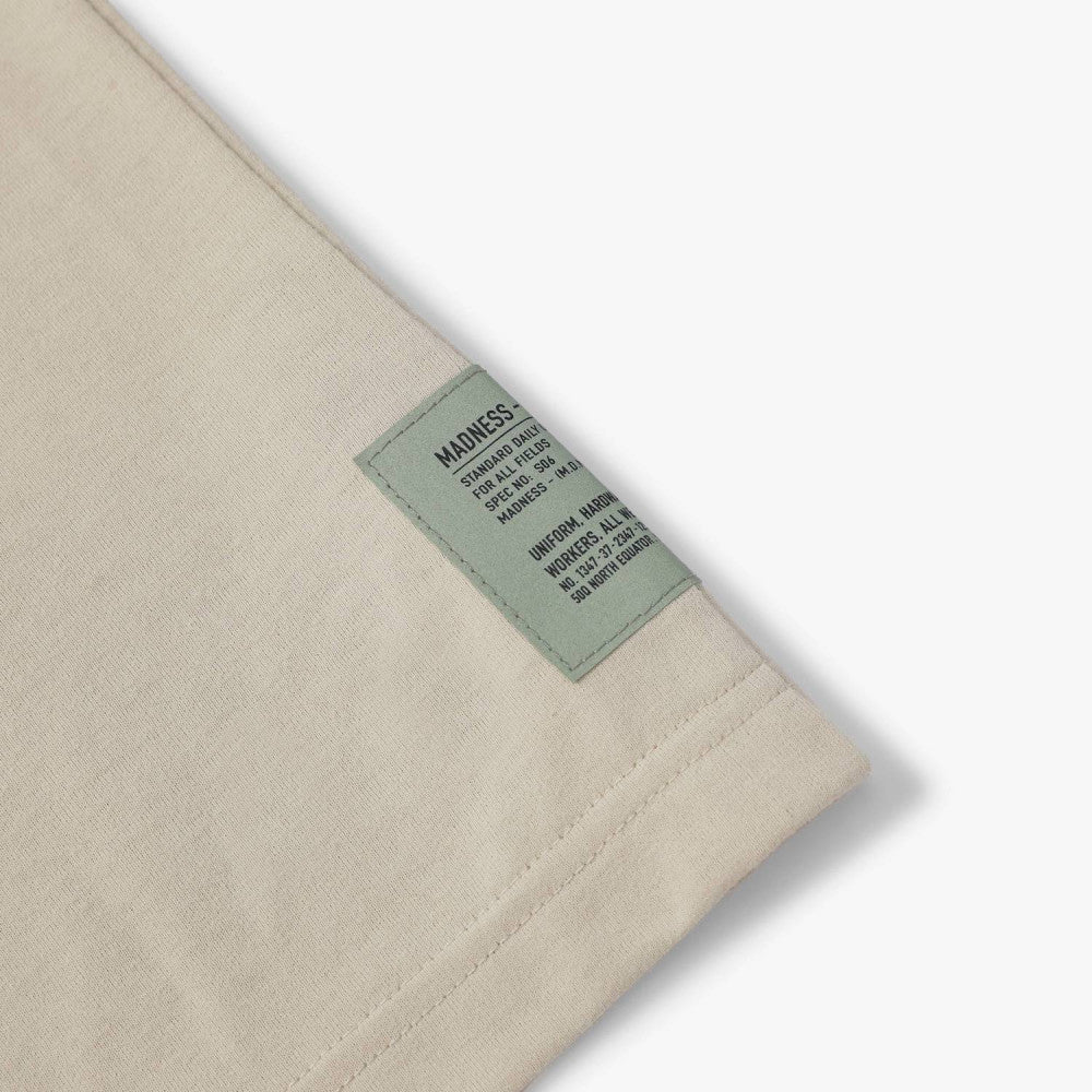 MADNESS POLY KNITTED TEE (FABRIC BY JAPAN)-LIGHT BEIGE