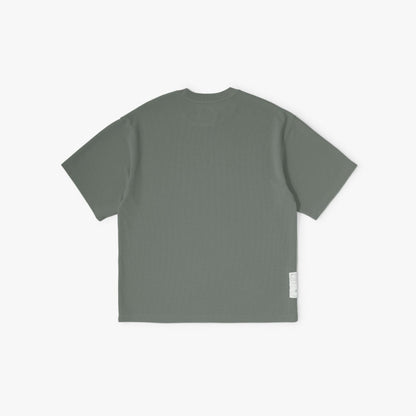 MADNESS POLY KNITTED TEE (FABRIC BY JAPAN)-ARMY GREEN