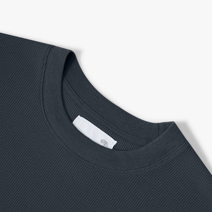 MADNESS POLY KNITTED TEE (FABRIC BY JAPAN)-NAVY