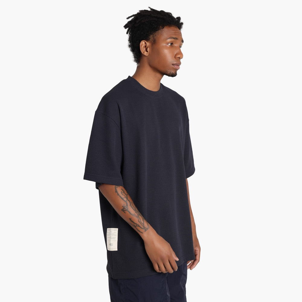 MADNESS POLY KNITTED TEE (FABRIC BY JAPAN)-NAVY