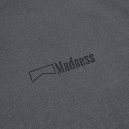 MADNESS PRINT TEE-CHARCOAL