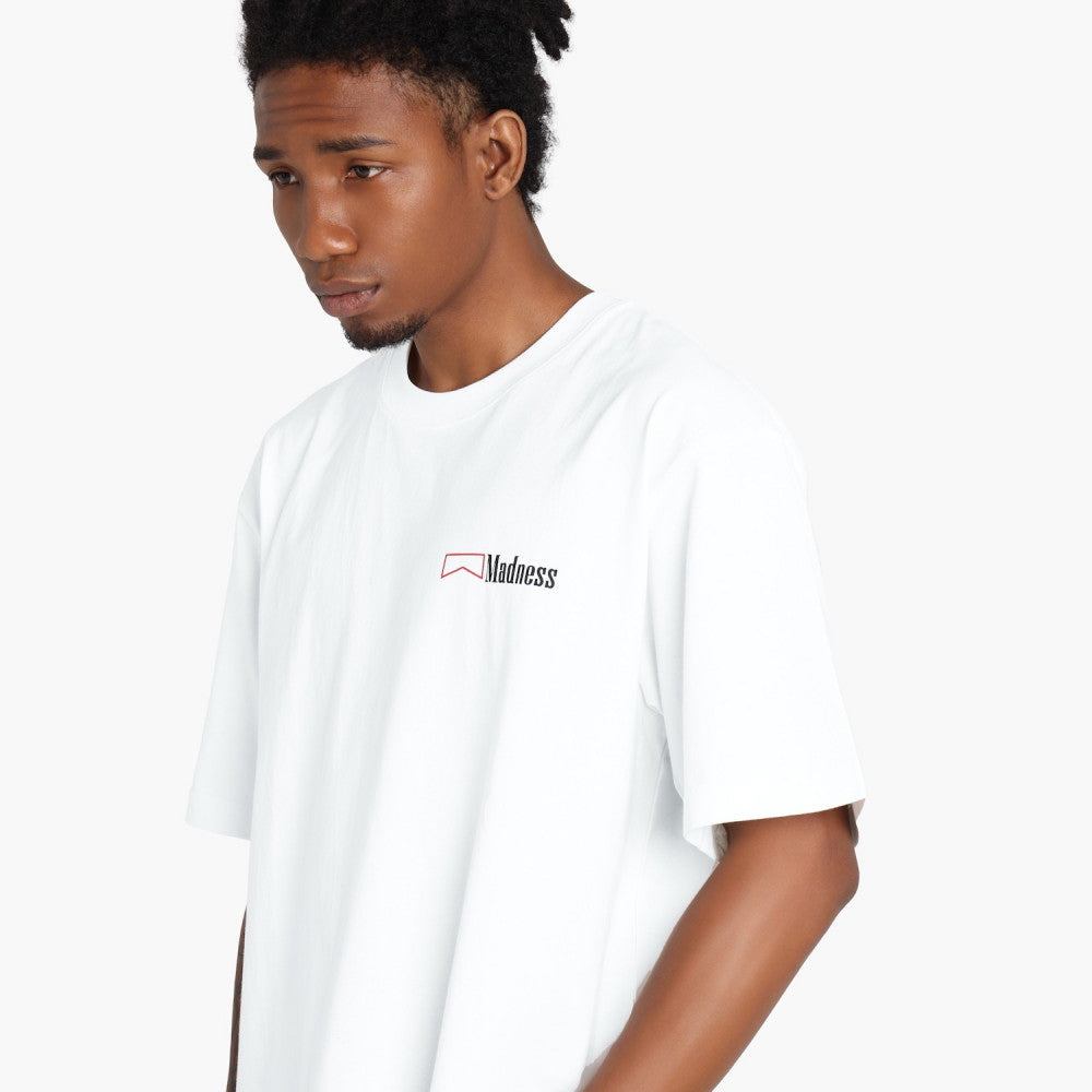 MADNESS PRINT TEE-WHITE