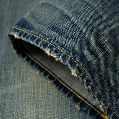 MADNESS STANDARD 5P WASHED DENIM PANTS. M2 RELAXED-INDIGO