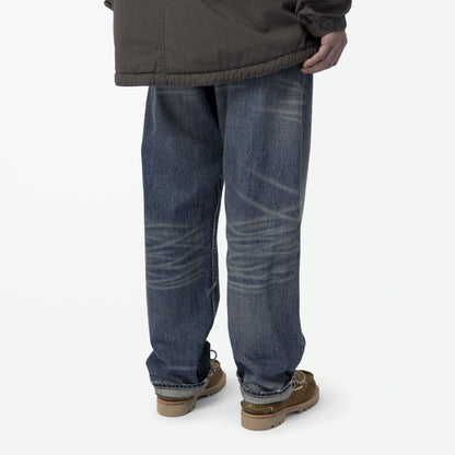 MADNESS STANDARD 5P WASHED DENIM PANTS. M2 RELAXED-INDIGO