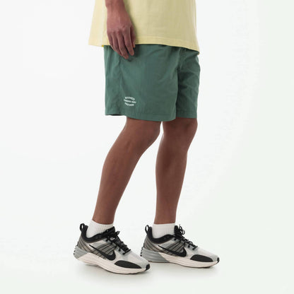 MADNESS STD LOGO NYLON ESSENTIAL SHORTS (16")-AQUA GREEN