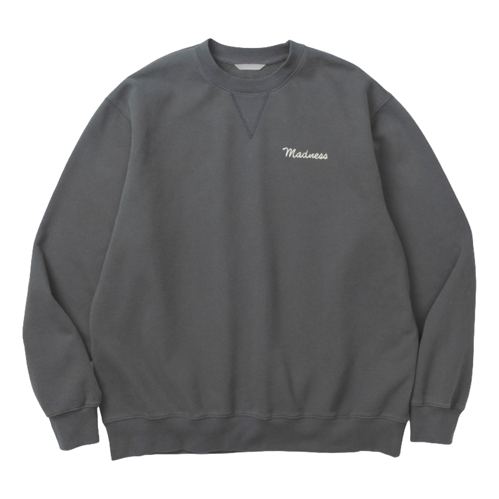 MADNESS VERSATILE FADED CREW SWEATER-RAPHITE
