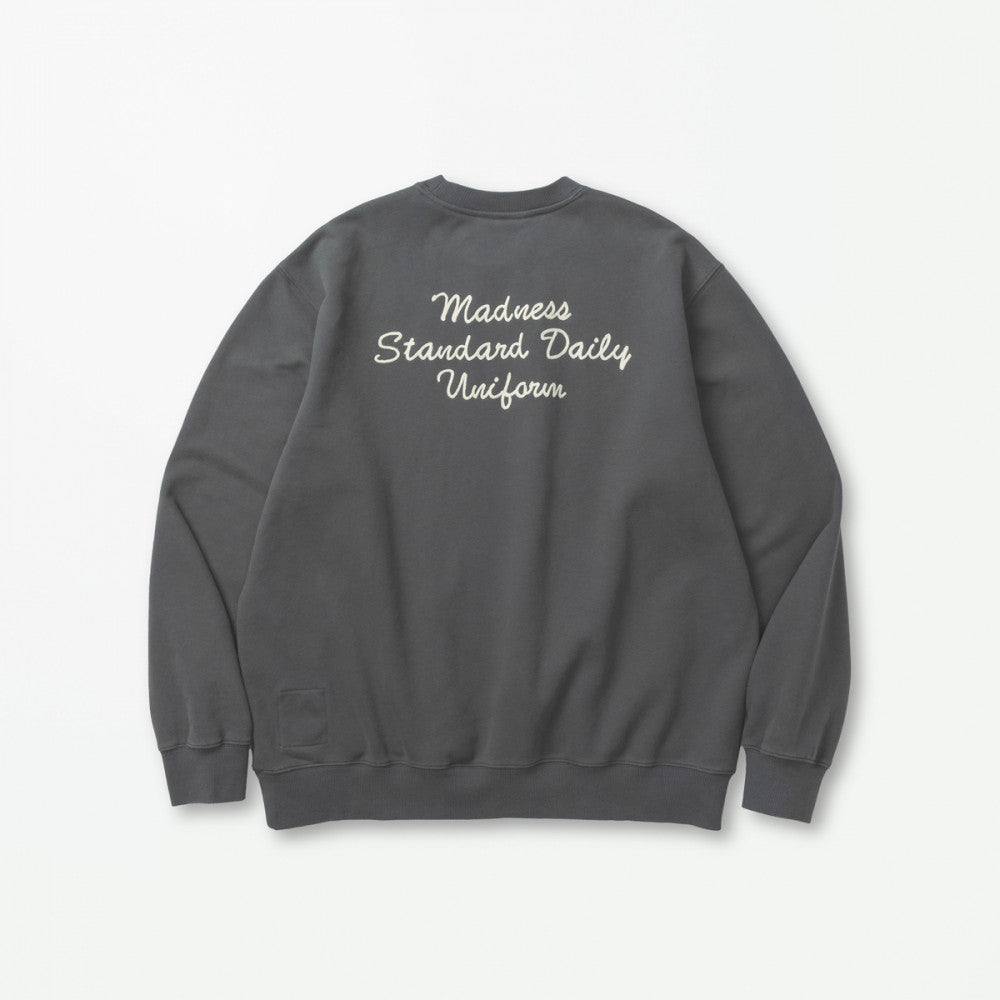 MADNESS VERSATILE FADED CREW SWEATER-RAPHITE