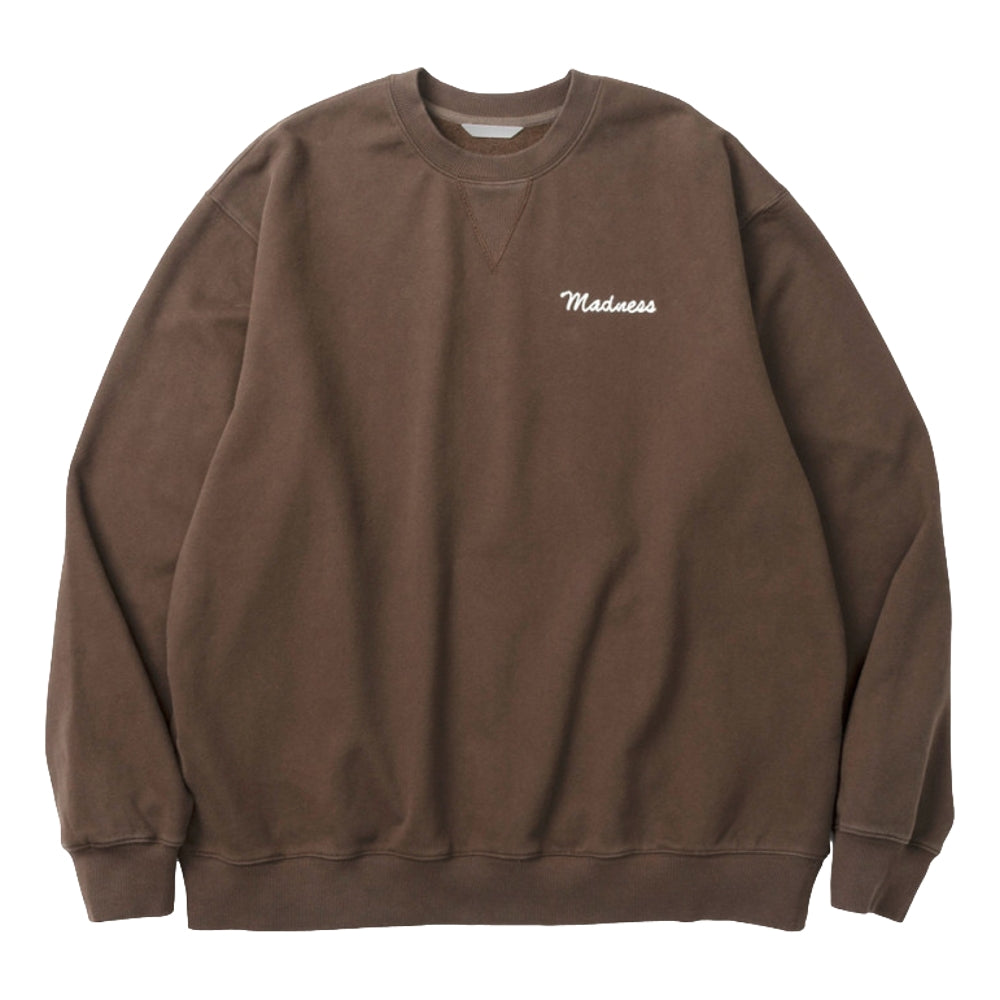 MADNESS VERSATILE FADED CREW SWEATER-WALNUT