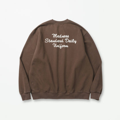 MADNESS VERSATILE FADED CREW SWEATER-WALNUT