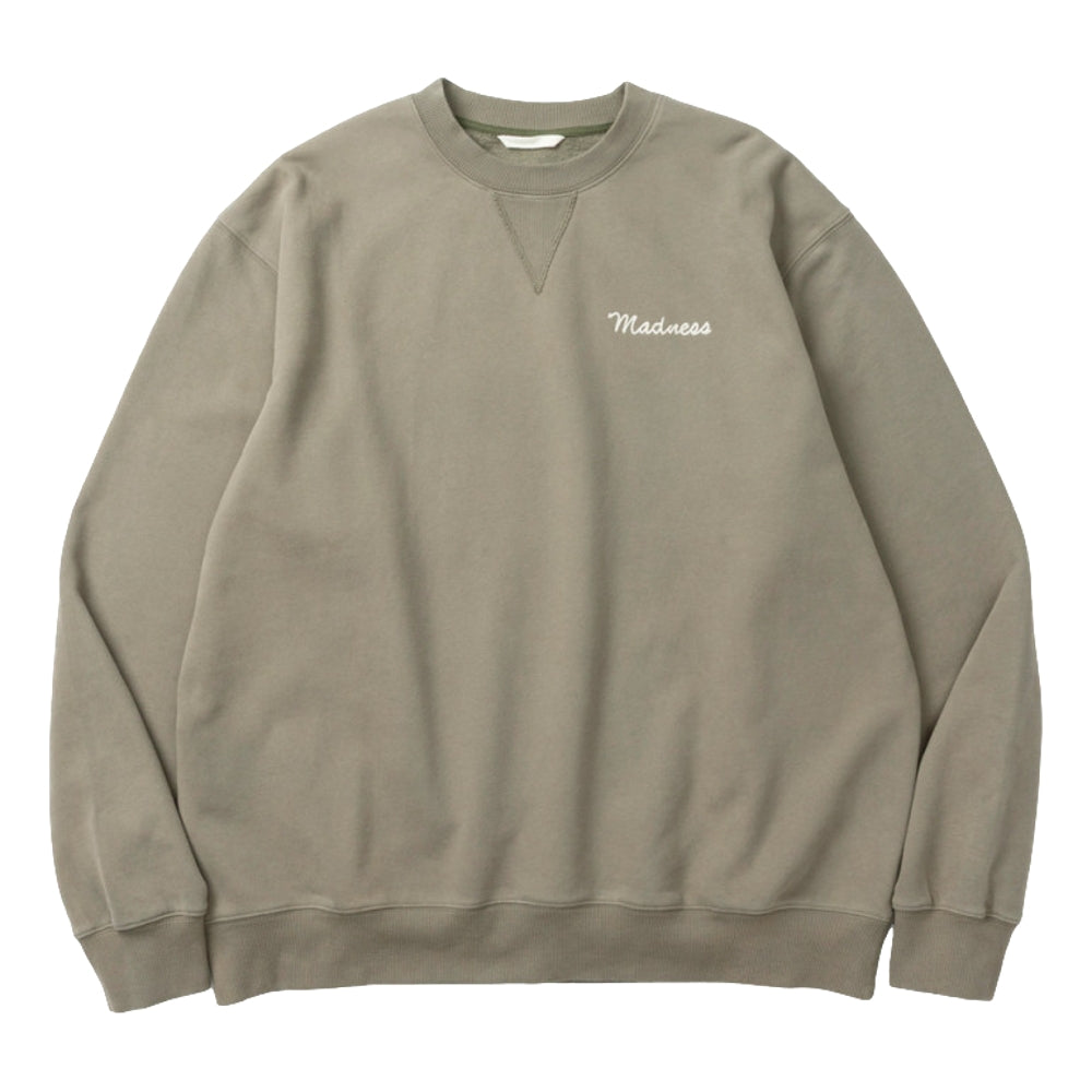 MADNESS VERSATILE FADED CREW SWEATER-DUSTY OLIVE