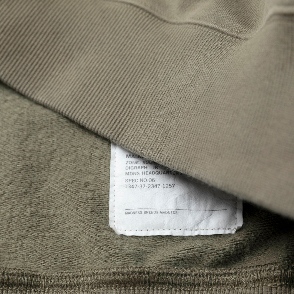 MADNESS VERSATILE FADED CREW SWEATER-DUSTY OLIVE