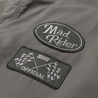 MADNESS MADRIDER FABRIC PATCHED RACING SHIRT-GREY