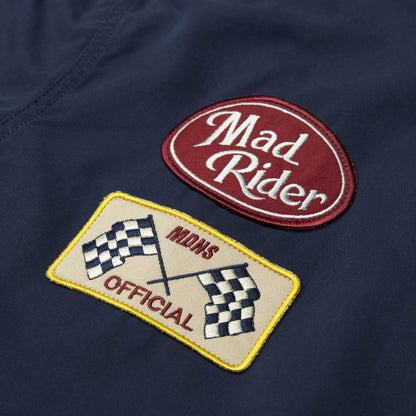 MADNESS MADRIDER FABRIC PATCHED RACING SHIRT-NAVY