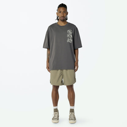 MADNESS MADRIDER PRINT TEE-CHARCOAL