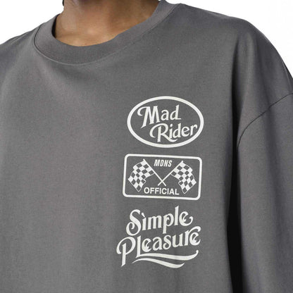 MADNESS MADRIDER PRINT TEE-CHARCOAL